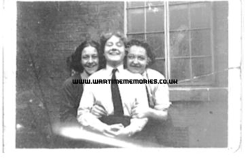 Flo Ellis, Mary Minett and Bessie Clark in 1940 at Leuchers, Scotland